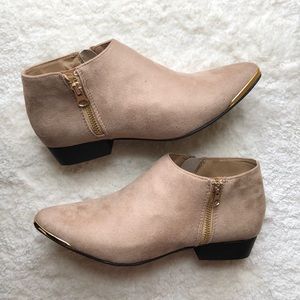 Tan Suede Booties